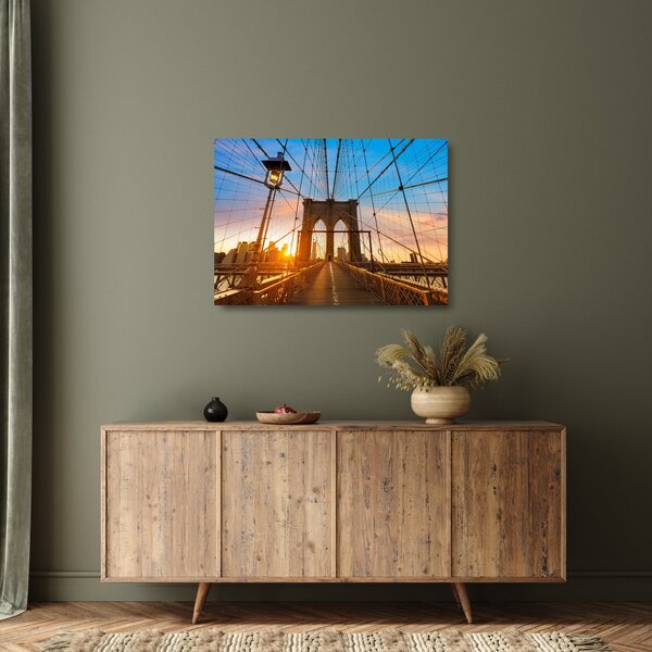Sklenený obraz - Brooklynský most, Manhattan, New York (70x50 cm)