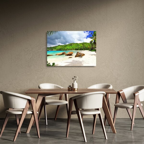 Sklenený obraz - Takamaka, Seychely (70x50 cm)