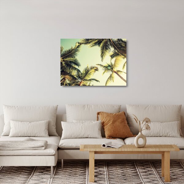Sklenený obraz s kokosovými palmami (70x50 cm)
