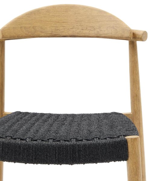 MUZZA Barová stolička glynis 62 cm prírodná/čierna