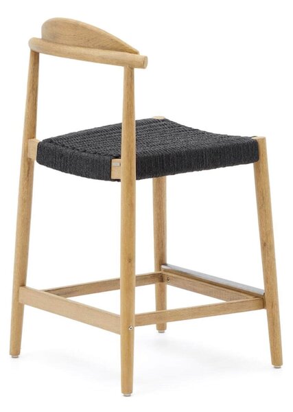 MUZZA Barová stolička glynis 62 cm prírodná/čierna