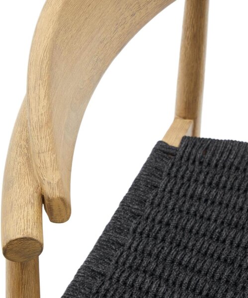 MUZZA Barová stolička glynis 62 cm prírodná/čierna