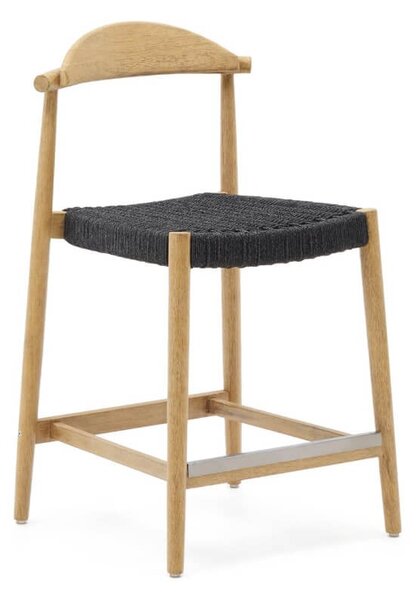 MUZZA Barová stolička glynis 62 cm prírodná/čierna