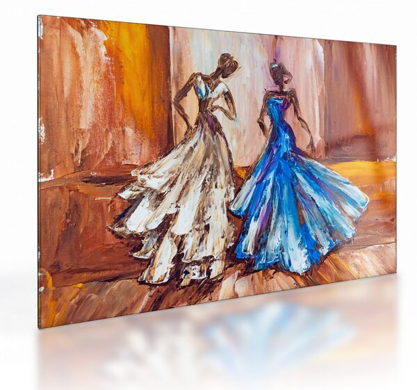 Sklenený obraz - Tanečnica, olejomaľba (70x50 cm)