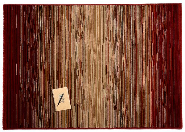Spoltex, Kusový koberec Cambridge red / beige 5668, 80x150, červená, obývacia izba