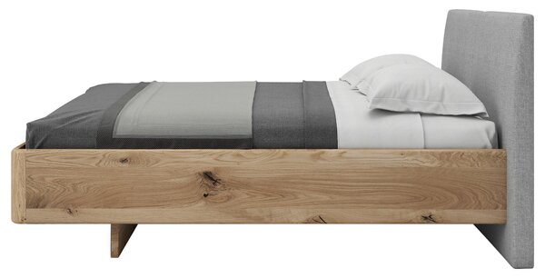 POSTEĽ, 180/200 cm, sivá, farba duba Valnatura - Postele