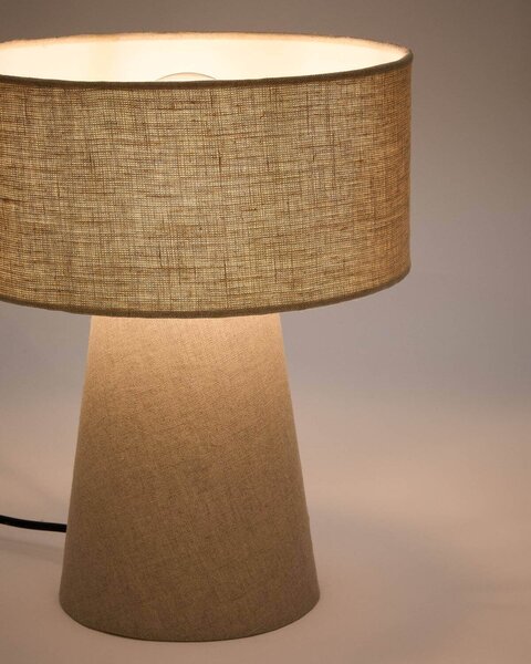 MUZZA Stolná lampa daiaga sivá
