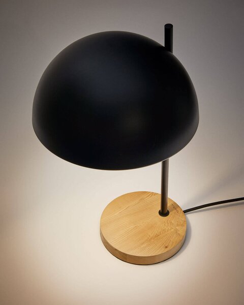 MUZZA Stolná lampa larta 48 cm čierna