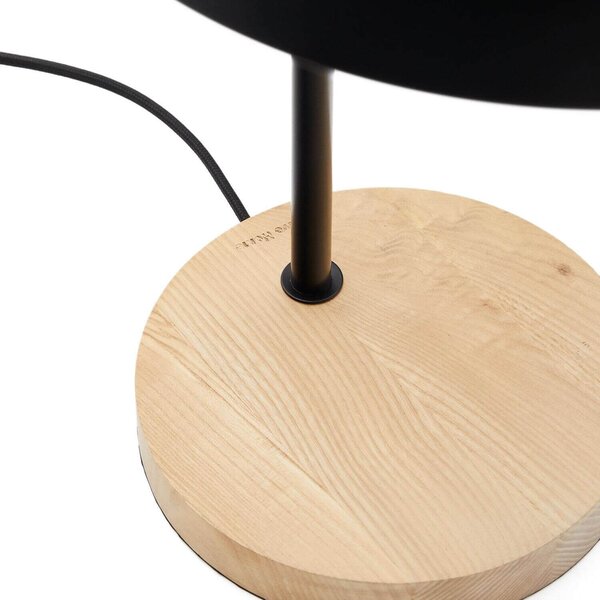 MUZZA Stolná lampa larta 48 cm čierna