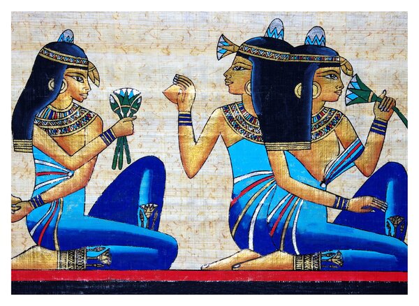 Sklenený obraz - Egyptské maľby (70x50 cm)