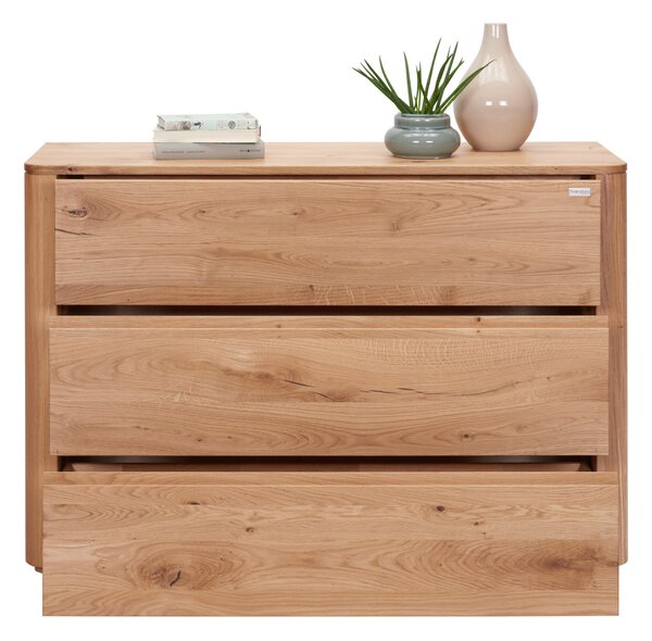 ŠIROKÁ KOMODA, divoký dub, farba duba, 120/82/42 cm Valnatura - Komody