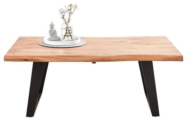 KONFERENČNÝ STOLÍK, čierna, farba akácie, drevo, kov, 115/70/45 cm Ambia Home - Stolíky do obývačky