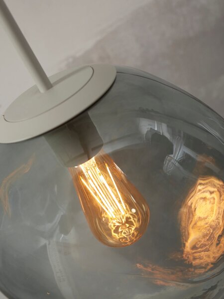 MUZZA Stropná lampa Stockholm sivá