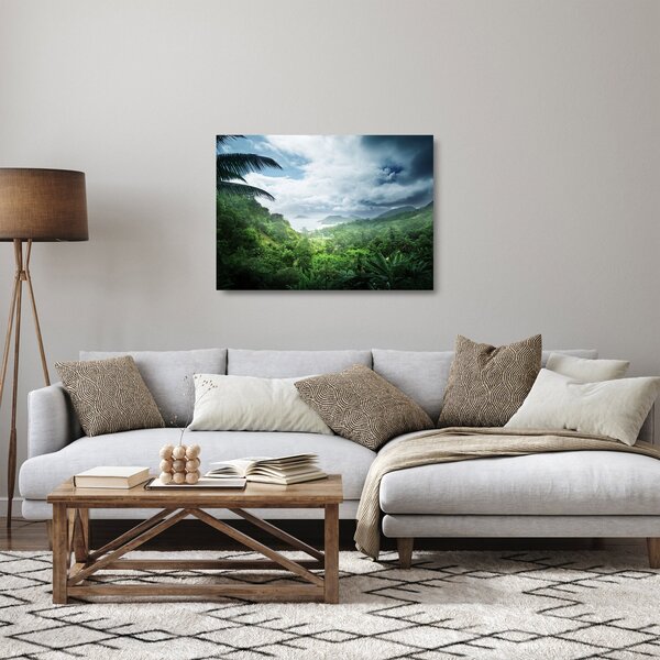 Sklenený obraz - Seychelská jungle (70x50 cm)