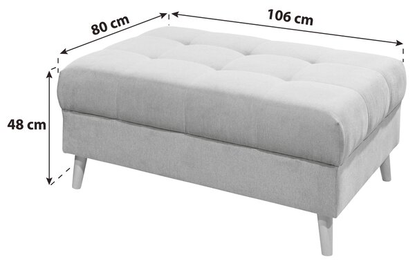 TABURETKA, textil, kompozitné drevo, 106/48/80 cm MID.YOU - Online Only obývacie izby, Online Only