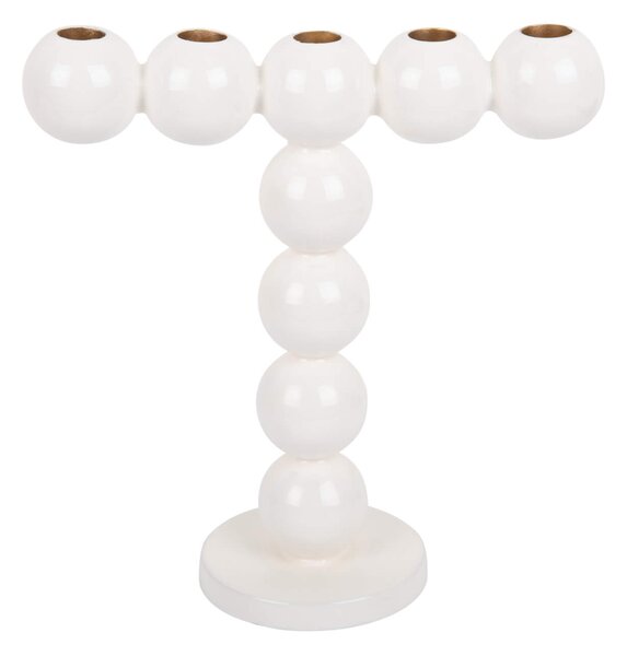 MUZZA Svietnik Bubbly 26.5 cm biely