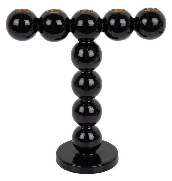 MUZZA Svietnik Bubbly 26.5 cm čierny