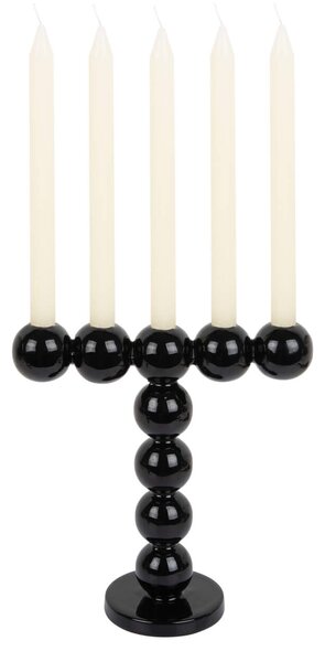 MUZZA Svietnik Bubbly 26.5 cm čierny