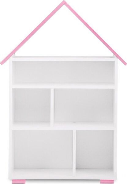 Konsimo Detský regál na hračky PABIS ružový/biely