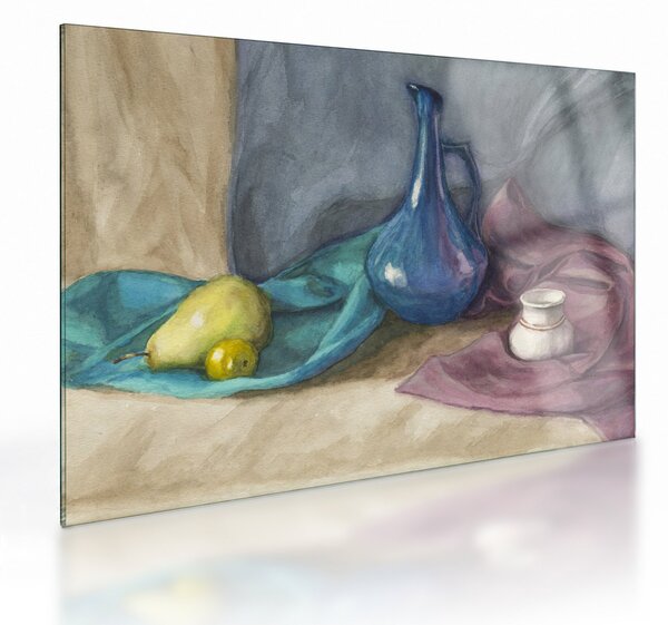 Sklenený obraz - Maľované zátišie (70x50 cm)