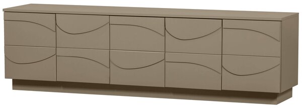 MUZZA Televízny stolík Theodora 180 x 52 cm pieskový