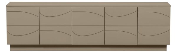 MUZZA Televízny stolík Theodora 180 x 52 cm pieskový