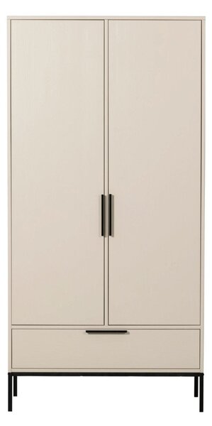 MUZZA Šatníková skriňa Silas 200 x 100 cm béžová