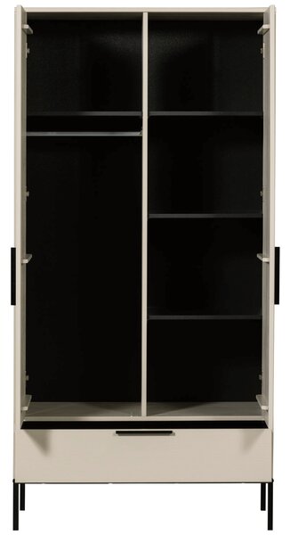 MUZZA Šatníková skriňa Silas 200 x 100 cm béžová