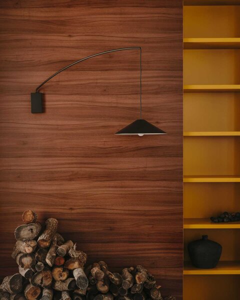 MUZZA Nástenná lampa Kelly čierná