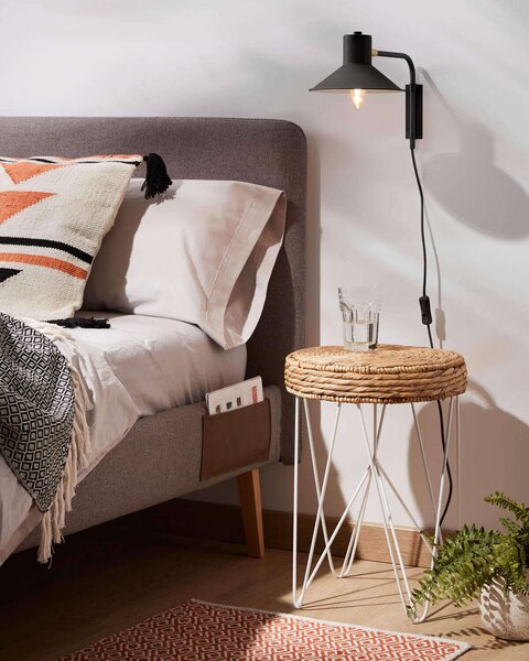 MUZZA Nástenná lampa Riaya 38 x 24 cm čierna