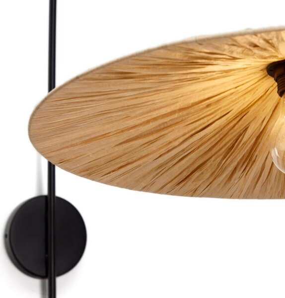 MUZZA Nástenná lampa Roslyn prírodná