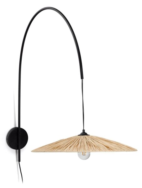 MUZZA Nástenná lampa Roslyn prírodná