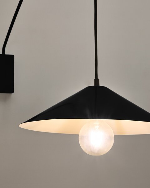 MUZZA Nástenná lampa Kelly čierná
