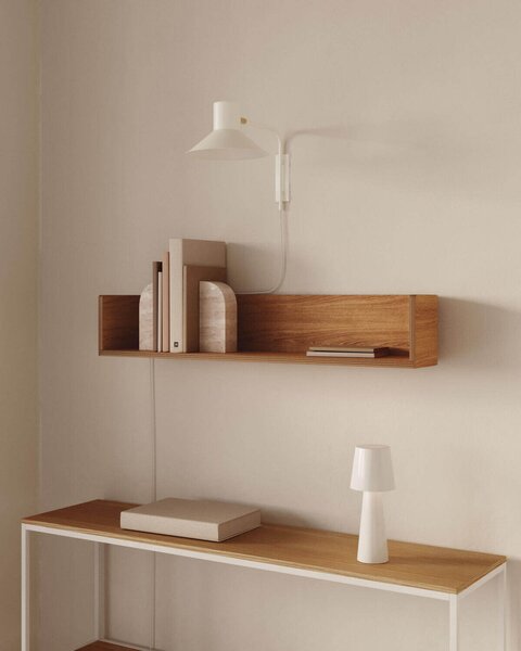 MUZZA Nástenná lampa Riaya 38 x 24 cm biela