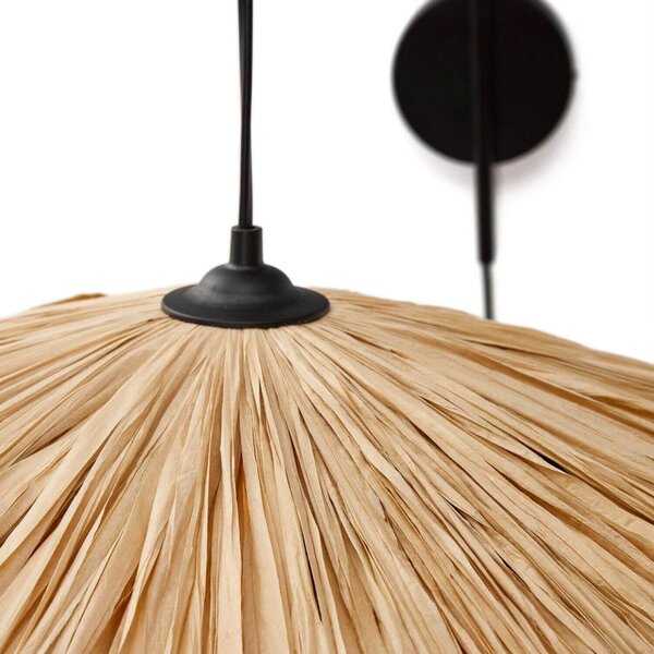 MUZZA Nástenná lampa Roslyn prírodná