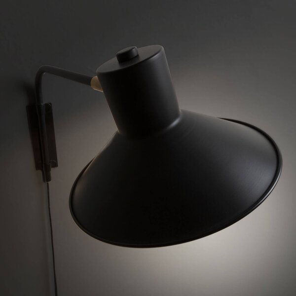 MUZZA Nástenná lampa Riaya 38 x 24 cm čierna