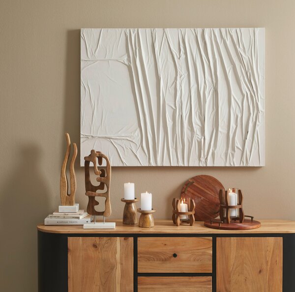 ŠIROKÁ KOMODA, akácia, čierna, farba akácie, 170/90/40 cm Ambia Home - Komody