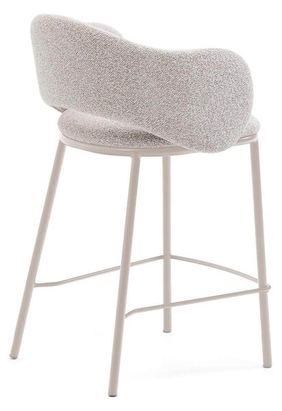 MUZZA Barová stolička naiam 65 cm chenille béžová