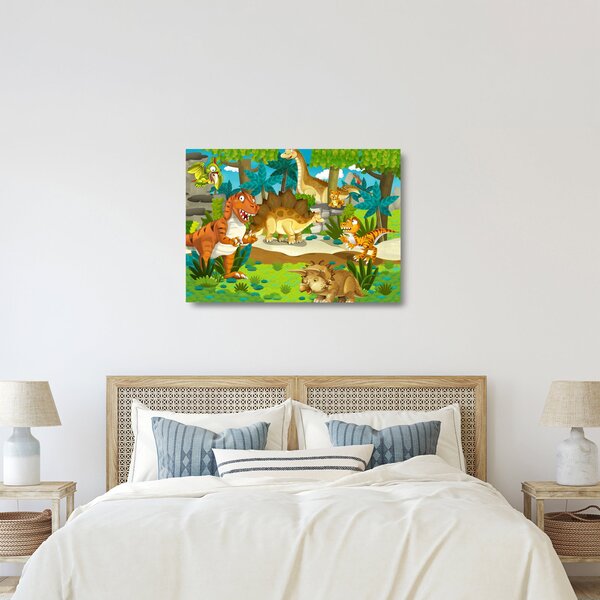 Sklenený obraz - Dinosauria (70x50 cm)