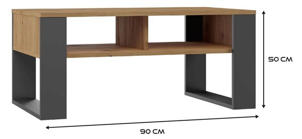 TP Living Konferenční stolek Lawa MODERN 2P dub artisan/antracit