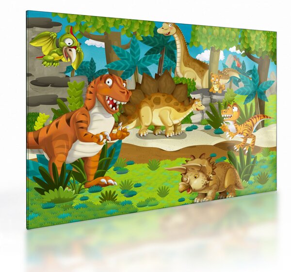 Sklenený obraz - Dinosauria (70x50 cm)