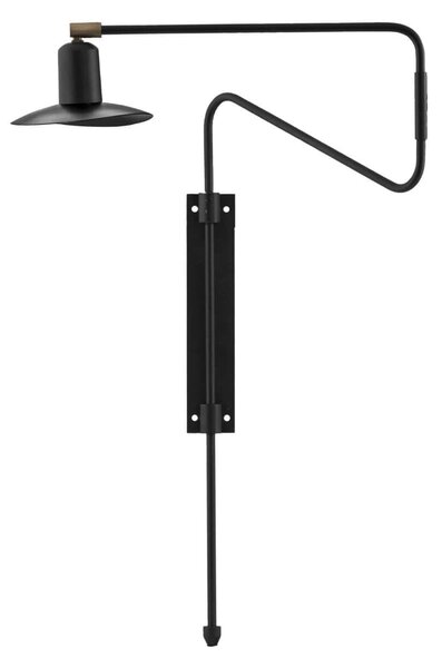 MUZZA Nástenná lampa Gins čierna