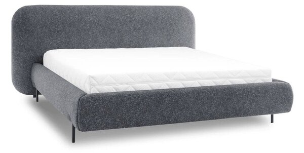 Modrá čalúnená dvojlôžková posteľ s úložným priestorom s roštom 140x200 cm Pointt – ELTAP
