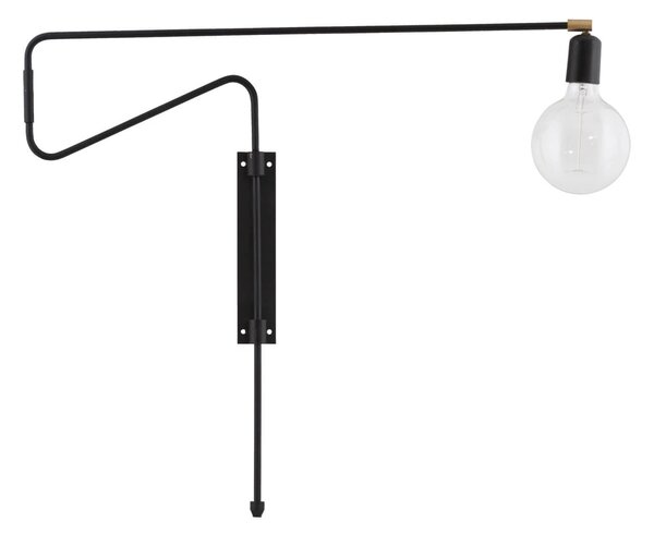 MUZZA Nástenná lampa Gisa čierna