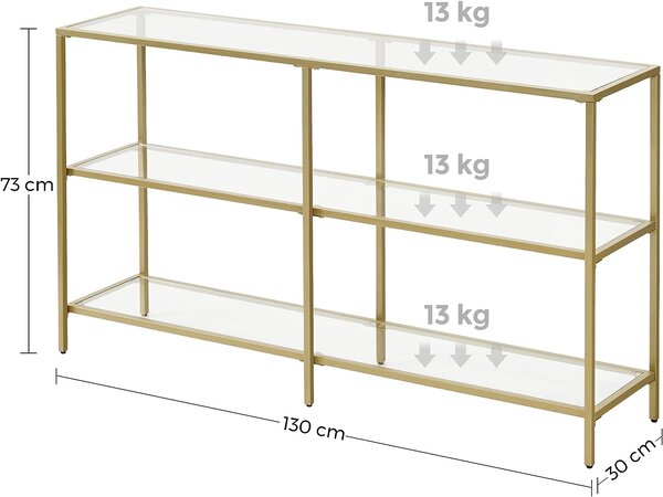 SONGMICS Konzolový stolík Vasagle Paladix zlatý
