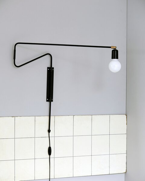 MUZZA Nástenná lampa Gisa čierna