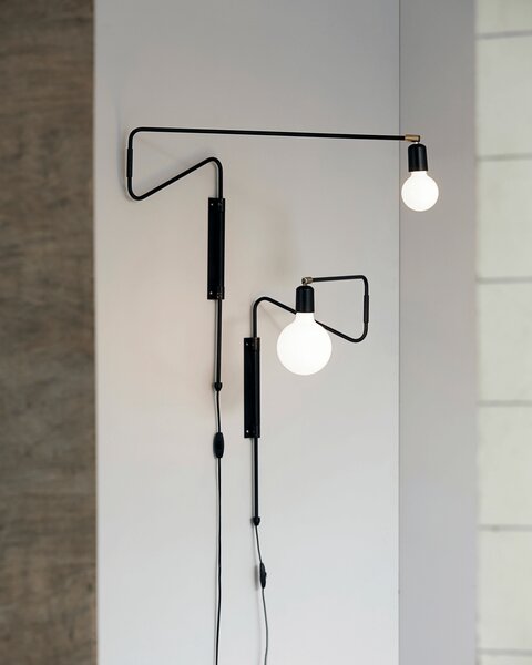 MUZZA Nástenná lampa Gisa čierna