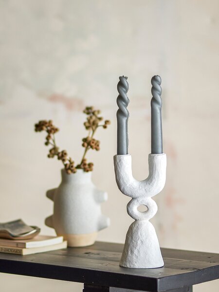 MUZZA Svietnik Rya 22 cm biely
