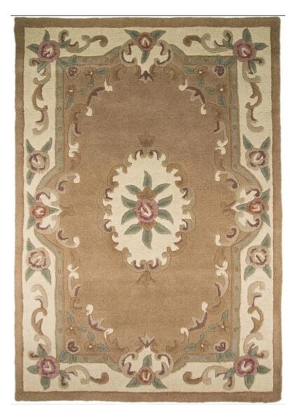 Béžový vlnený koberec Flair Rugs Aubusson, 120 × 180 cm