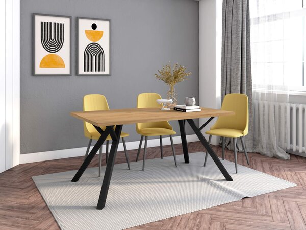 MUZZA Jedálenský stôl olapa 160 x 90 cm prírodný